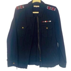 Indigo Thread Co. Cotton Denim Military Styled Utility Jacket M